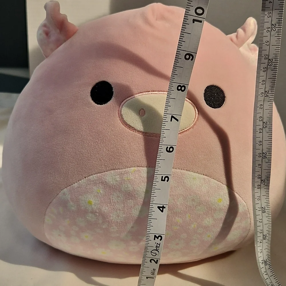 Squishmallow Easter Pink Pig w Daisy Print